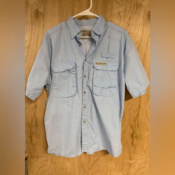baits and fishing co Other - Baits Fishing Co. Shirt Men Large Blue Cotton Short Sleeve Button Vented Back